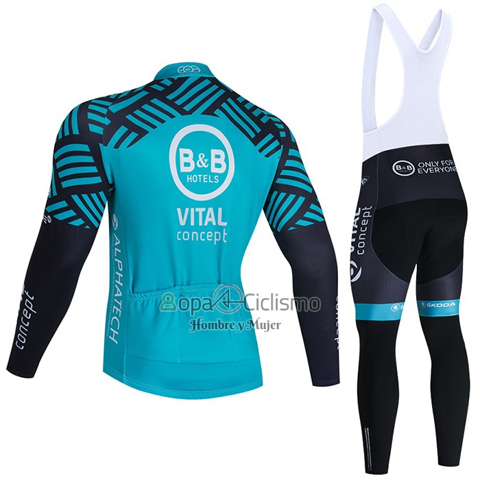 Vital Concept-bb Hotels Ropa Ciclismo Culotte Largo 2021 Hombre Mangas Largas Azul Claro